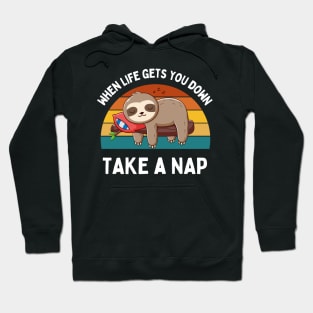 Retro Sloth Napping Hoodie